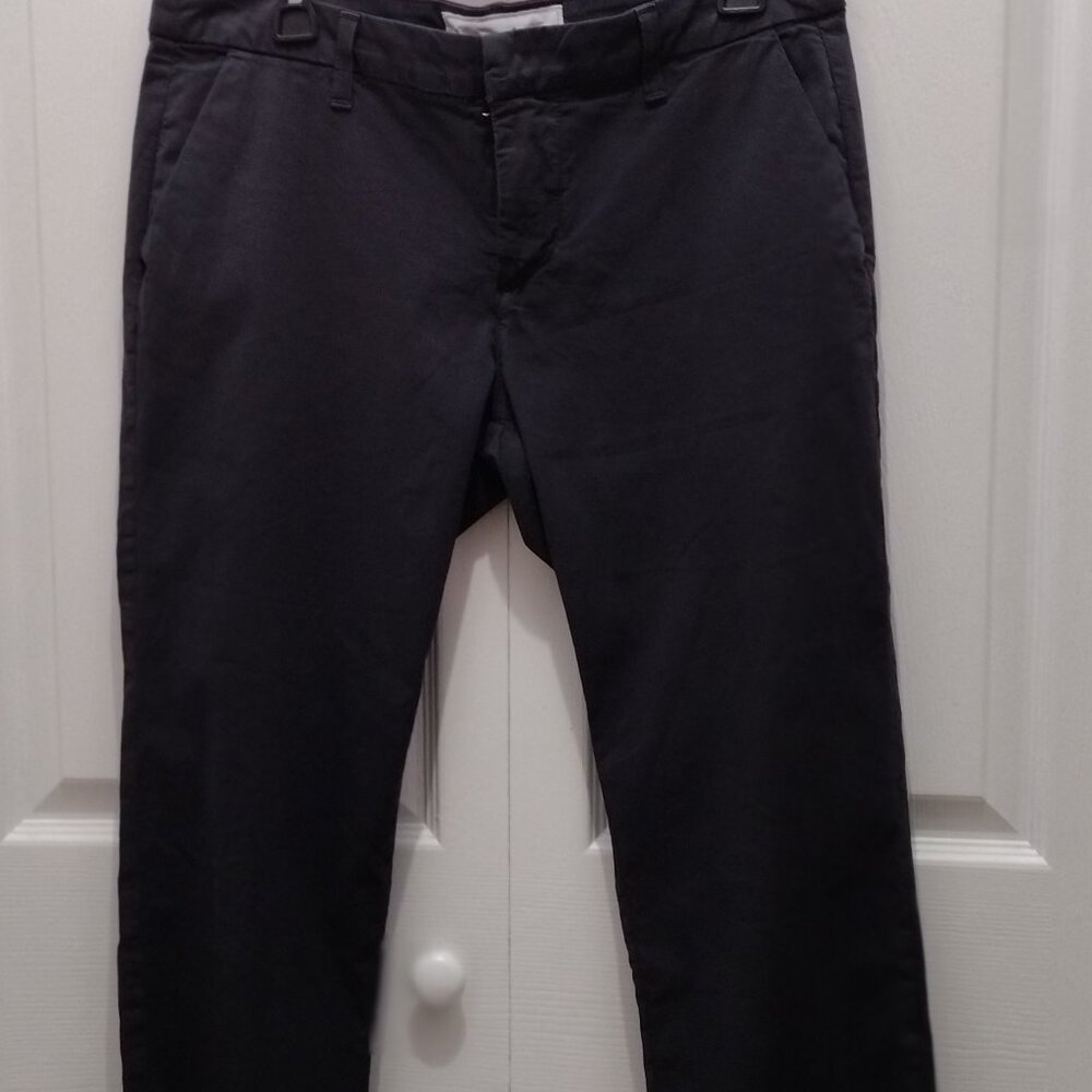 Frank & Eileen Women’s Cropped Pants – Size 10 – Dark Gray/Black Raw Hem Modern - Picture 5 of 11